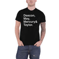 Black - Front - Queen Unisex Adult Helvetica Band T-Shirt