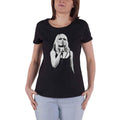 Black - Front - Debbie Harry Womens-Ladies Open Mic Cotton T-Shirt