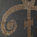 Black-Gold - Side - Prince Womens-Ladies Symbol Embellished T-Shirt