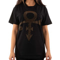Black-Gold - Back - Prince Unisex Adult Symbol Embellished T-Shirt