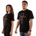 Black-Gold - Side - Prince Unisex Adult Symbol Embellished T-Shirt