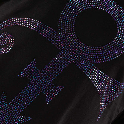 Black-Purple - Lifestyle - Prince Unisex Adult Symbol Embellished T-Shirt