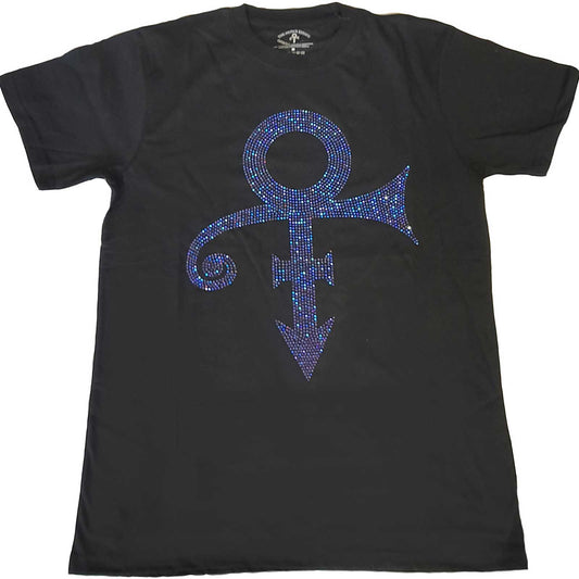 Black-Purple - Front - Prince Unisex Adult Symbol Embellished T-Shirt