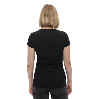 Black - Back - AC-DC Womens-Ladies Embellished Logo T-Shirt