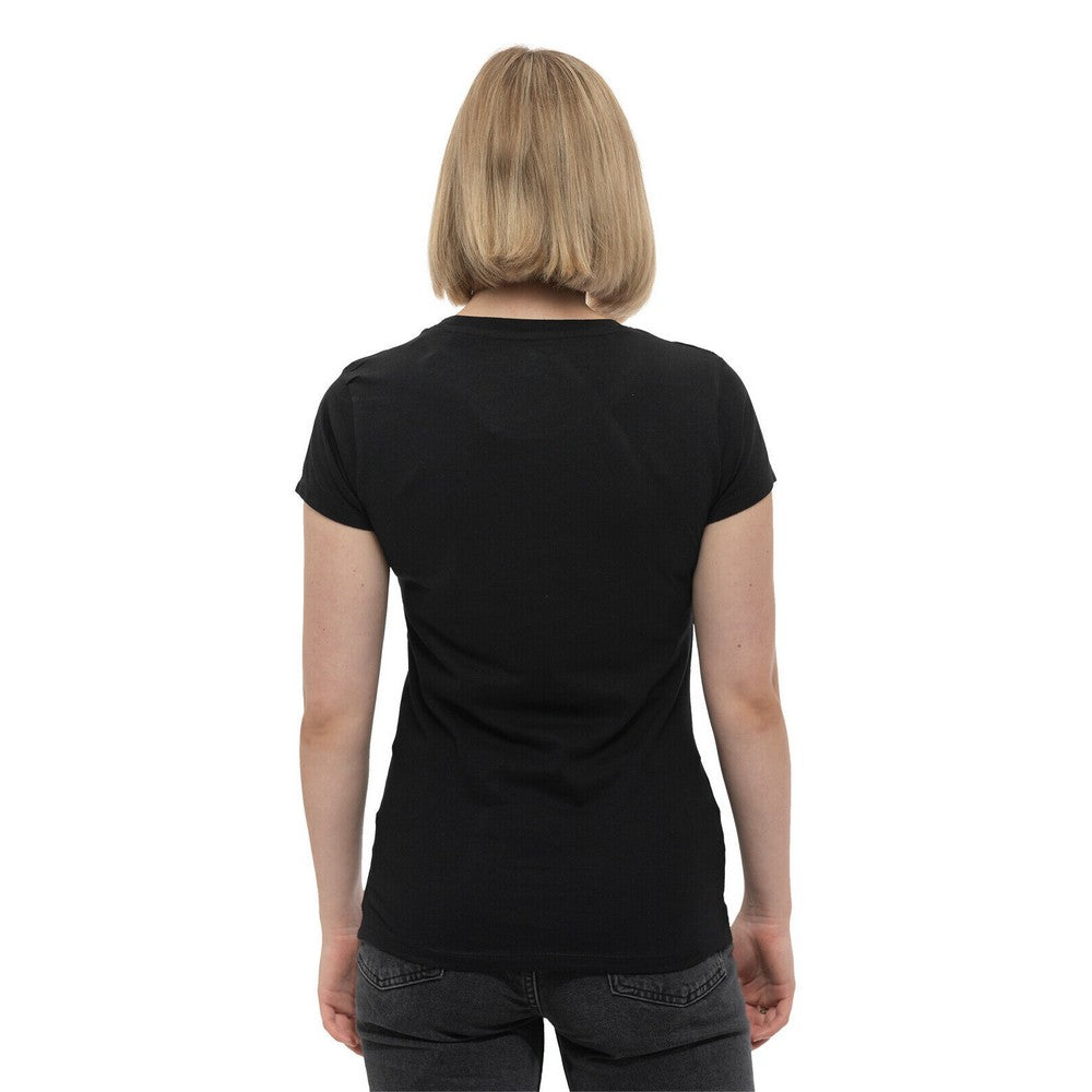 Black - Back - AC-DC Womens-Ladies Embellished Logo T-Shirt