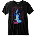 Black - Front - Janis Joplin Unisex Adult Floral Frame T-Shirt