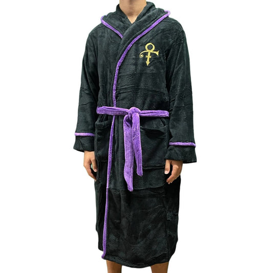 Black-Purple - Front - Prince Unisex Adult Dove Robe