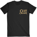 Black-Gold - Front - Ozzy Osbourne Unisex Adult Patient No.9 Back Print Cotton Logo T-Shirt