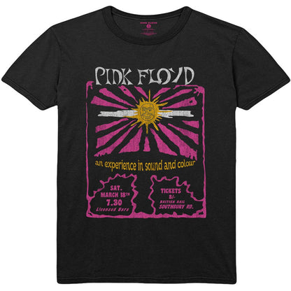 Black - Front - Pink Floyd Unisex Adult Sound & Colour Cotton T-Shirt