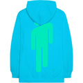 Neon Blue - Back - Billie Eilish Unisex Adult Blohsh Logo Hoodie