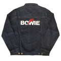 Denim Blue - Back - David Bowie Unisex Adult Flash Back Print Logo Denim Jacket