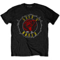 Black - Front - Guns N Roses Unisex Adult Paradise City Rose Circle T-Shirt