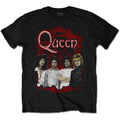 Black - Front - Queen Unisex Adult Ornate Crest Photo Cotton T-Shirt