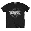 Black - Front - Guns N Roses Unisex Adult Diamante Logo T-Shirt