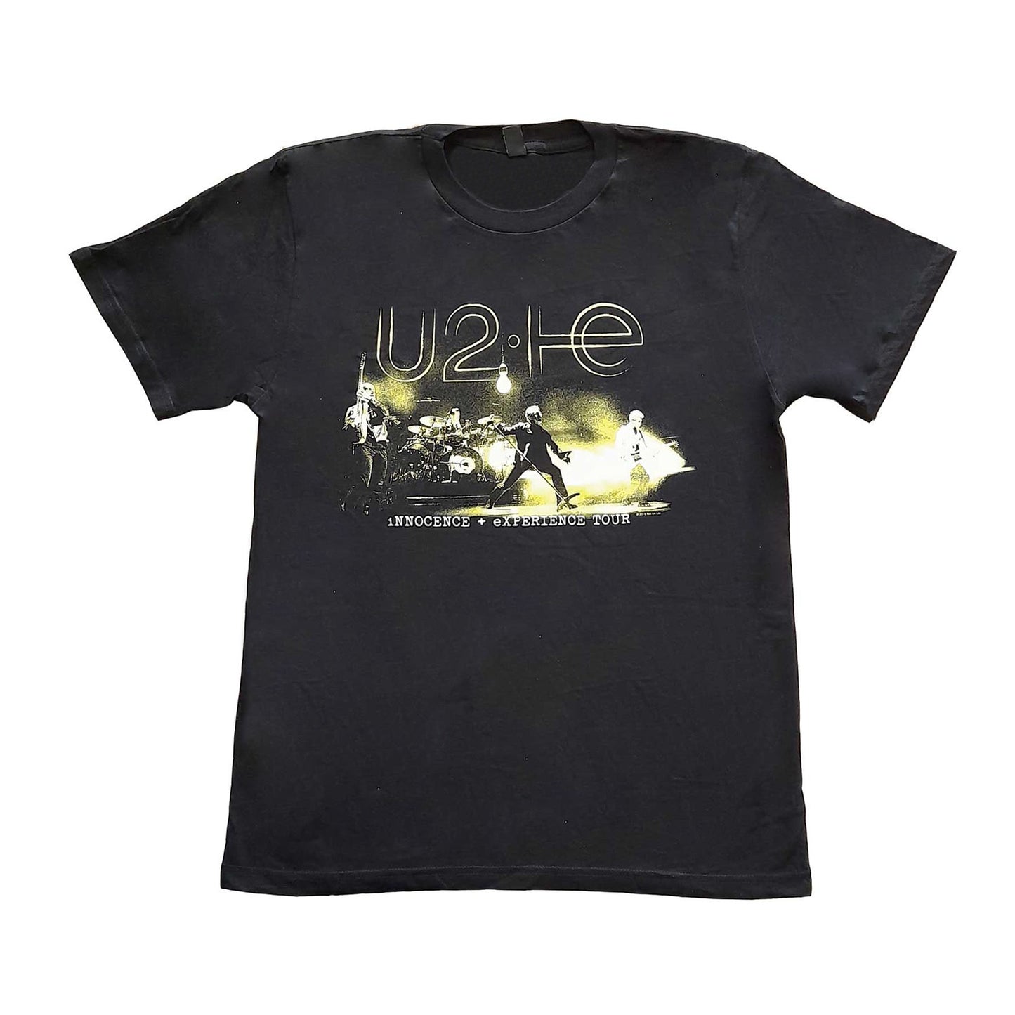 Black - Front - U2 Unisex Adult Stage Photo Cotton T-Shirt