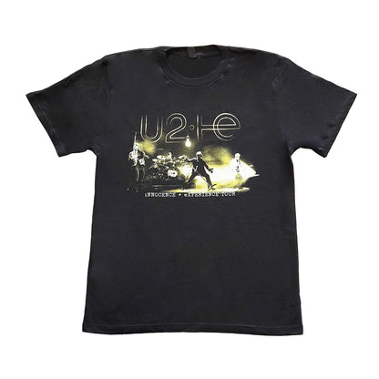 Black - Front - U2 Unisex Adult Stage Photo Cotton T-Shirt