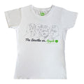 White - Front - The Beatles Womens-Ladies On Apple Back Print T-Shirt
