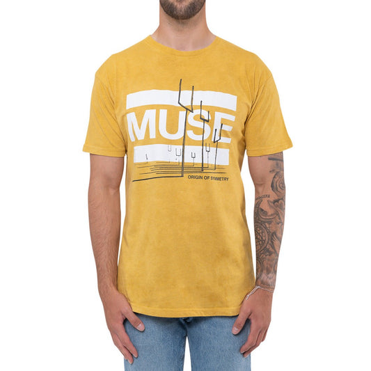 Yellow - Front - Muse Unisex Adult Origin Of Symmetry Mineral Wash T-Shirt