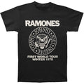 Black - Front - Ramones Unisex Adult First World Tour 1978 T-Shirt
