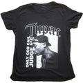 Black - Front - Tupac Shakur Womens-Ladies Only God Can Judge Me Cotton T-Shirt