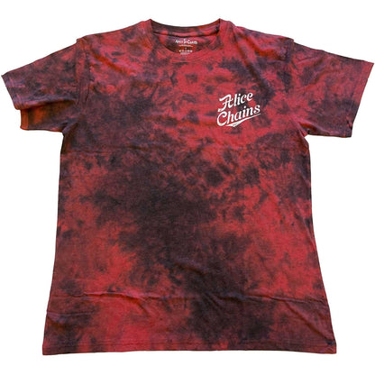 Red - Front - Alice In Chains Unisex Adult Circle Dip Dye T-Shirt