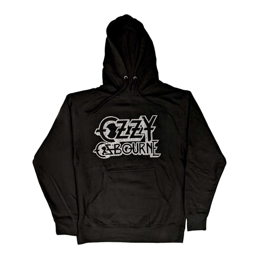 Black - Front - Ozzy Osbourne Unisex Adult Vintage Logo Pullover Hoodie