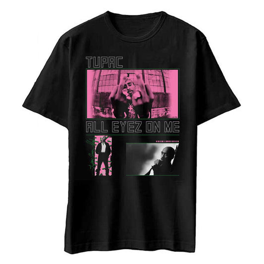 Black - Front - Tupac Shakur Unisex Adult All Eyez On Me Photo Mix Cotton T-Shirt