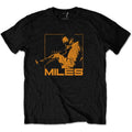 Black - Front - Miles Davis Unisex Adult Blowin´ Cotton T-Shirt