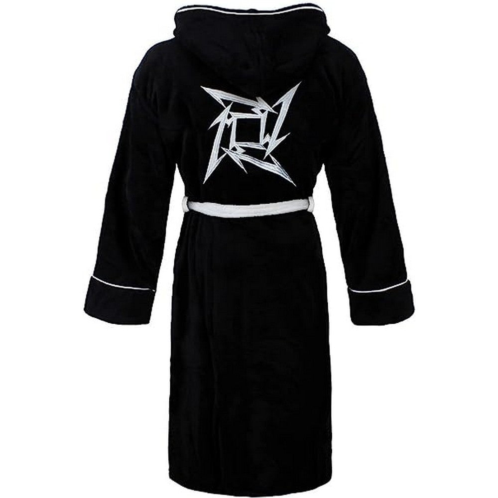 Black-White - Back - Metallica Unisex Adult Load-Reload Star Robe
