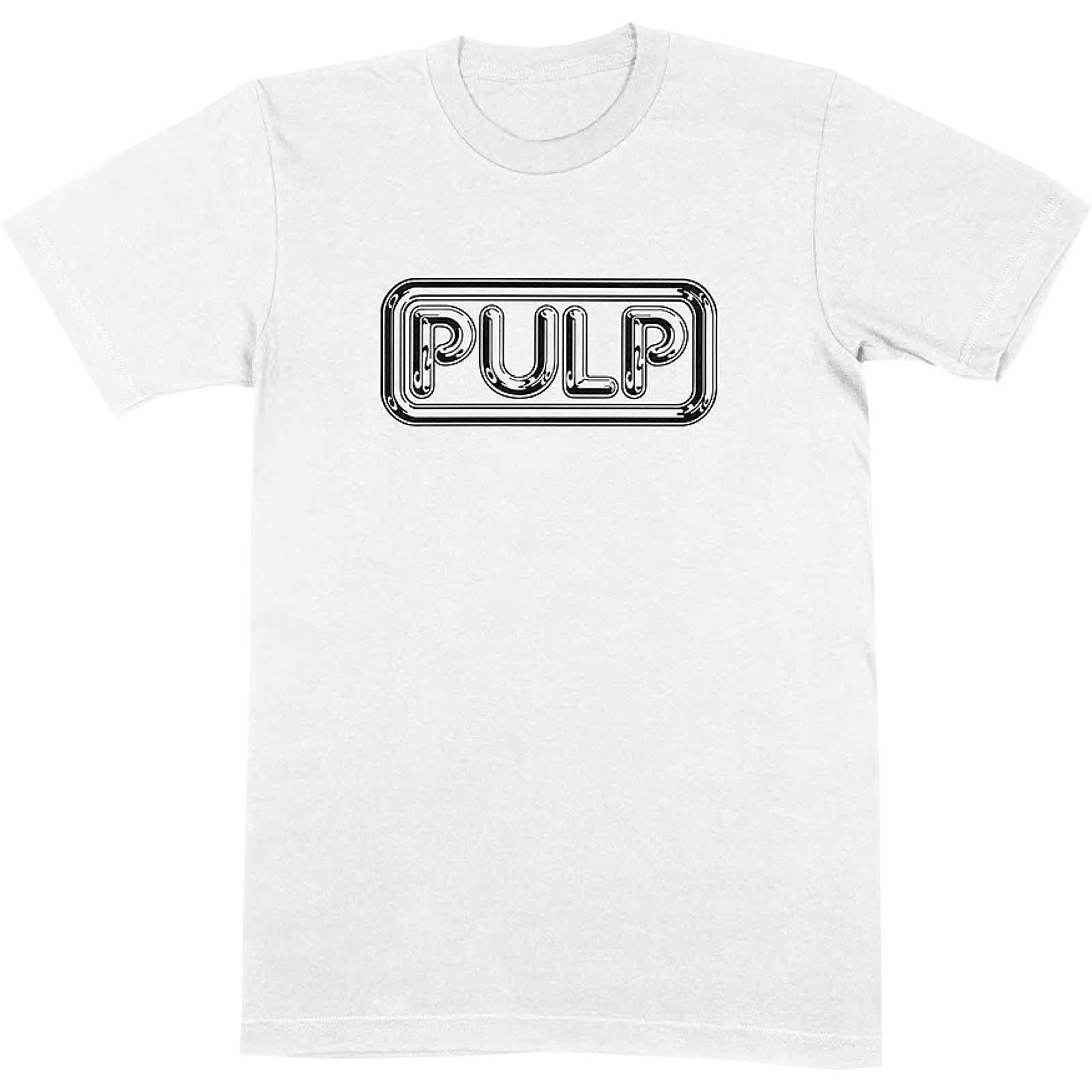 White - Front - Pulp Unisex Adult Different Class Logo Cotton T-Shirt