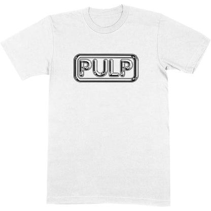 White - Front - Pulp Unisex Adult Different Class Logo Cotton T-Shirt