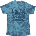 Light Blue - Front - The Beatles Unisex Adult Let It Be Songs Dip Dye T-Shirt