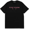 Black - Front - BlackPink Unisex Adult Pink Venom Back Print Cotton Logo T-Shirt
