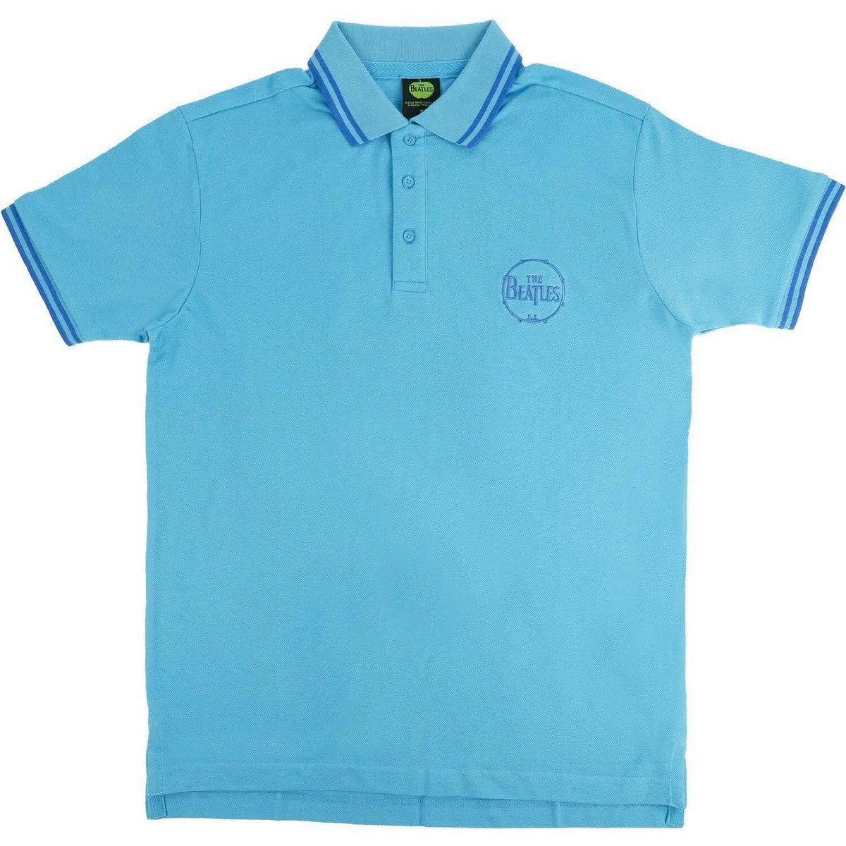 Light Blue - Front - The Beatles Unisex Adult Logo Polo Shirt