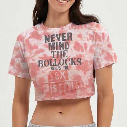 Pink - Back - Sex Pistols Womens-Ladies Never Mind The Bollocks Dip Dye Crop Top