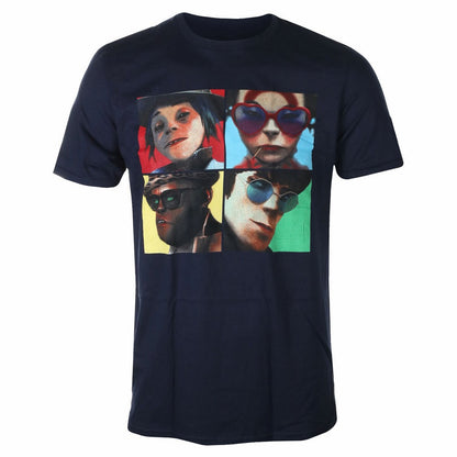 Navy Blue - Front - Gorillaz Unisex Adult Humanz Cotton T-Shirt