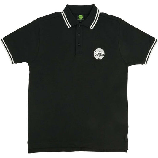 Black - Front - The Beatles Unisex Adult Logo Polo Shirt