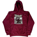 Maroon - Front - Slipknot Unisex Adult Barcode Hoodie