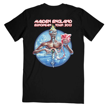 Black - Back - Iron Maiden Unisex Adult Euro Tour Back Print T-Shirt