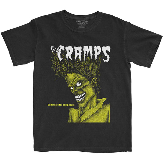 Black - Front - The Cramps Unisex Adult Bad Music Cotton T-Shirt