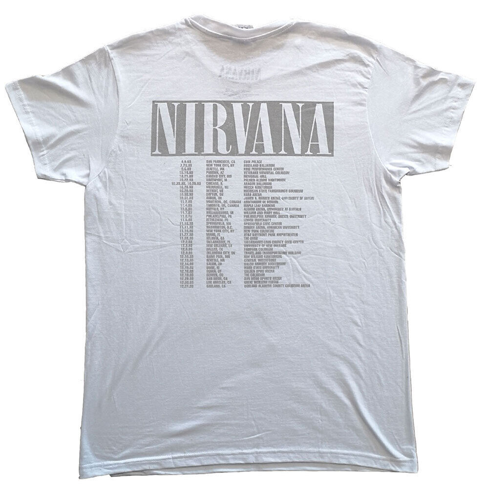 White - Back - Nirvana Unisex Adult In Utero Tour Back Print T-Shirt
