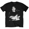 Black - Front - Lou Reed Unisex Adult Bleached Photograph Cotton T-Shirt