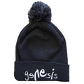 Black - Front - Genesis Unisex Adult Logo Bobble Beanie