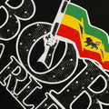 Black - Back - Bob Marley Unisex Adult Flag Logo Embellished T-Shirt
