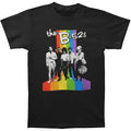 Black - Front - The B-52´s Unisex Adult Rainbow Striped Cotton T-Shirt