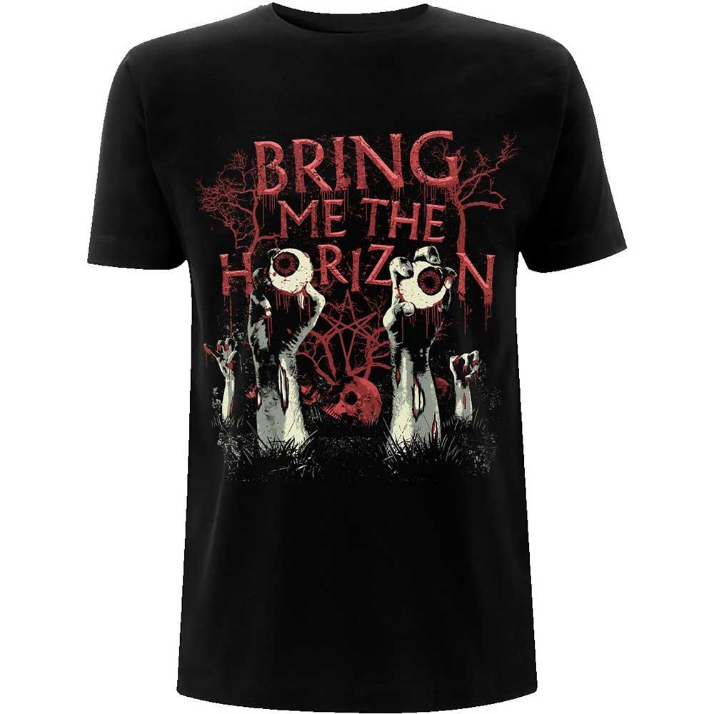 Black - Front - Bring Me The Horizon Unisex Adult Graveyard Eyes T-Shirt