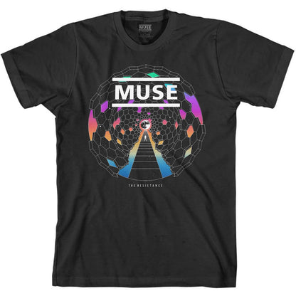 Black - Front - Muse Unisex Adult The Resistance Moon Cotton T-Shirt