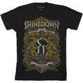 Black - Front - Shinedown Unisex Adult Ornamental Scissors Cotton T-Shirt