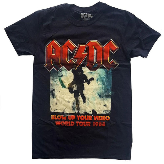 Black - Front - AC-DC Childrens-Kids Blow Up Your Video T-Shirt