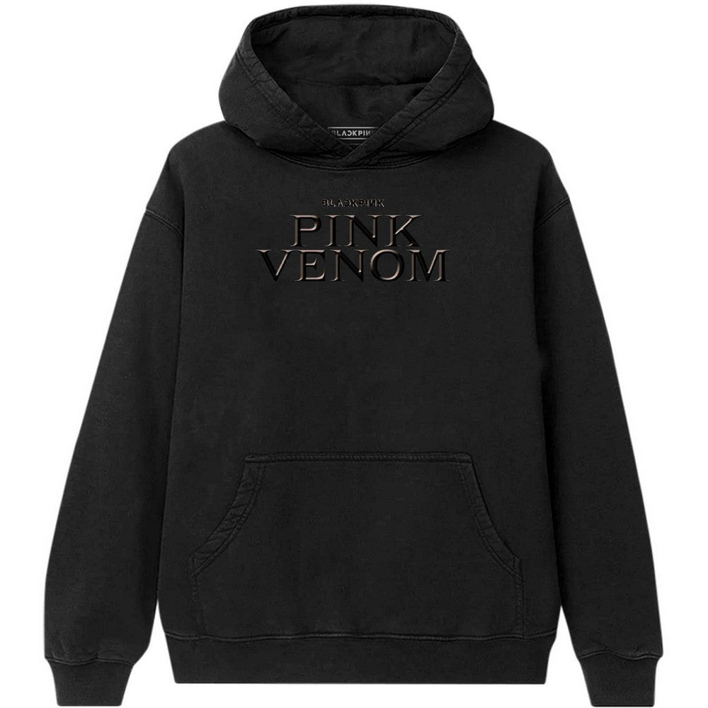 Black - Front - BlackPink Unisex Adult Pink Venom Oil Stroke Pullover Hoodie